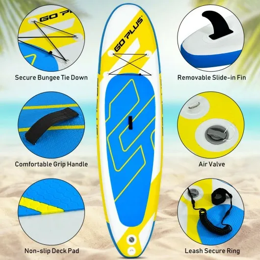 10' Inflatable Stand up Paddle Surfboard with Bag