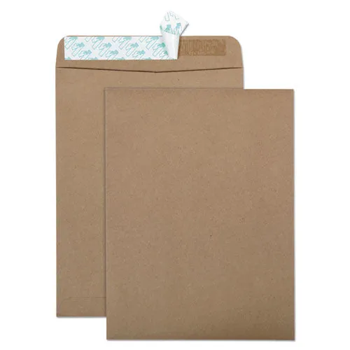 100% Recycled Brown Kraft Redi-strip Envelope, #10 1-2, Cheese Blade Flap, Redi-strip Closure, 9 X 12, Brown Kraft, 100-box