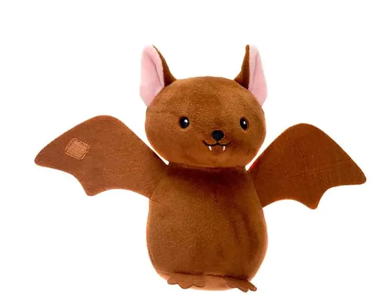 12.5" Black or Brown Bat with Foldable Flap Wings Stuffed Plush