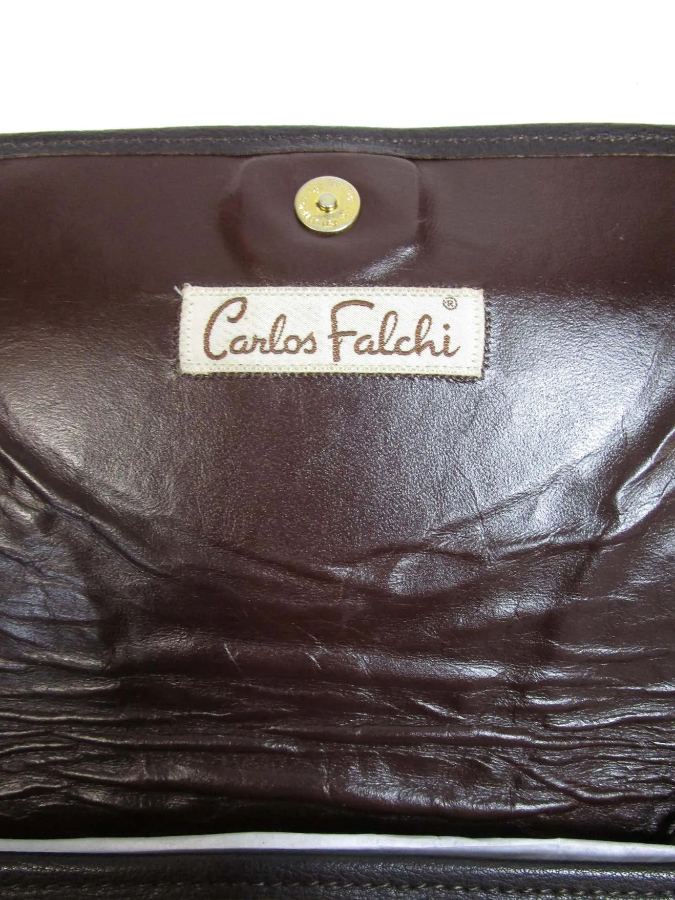 1980's Carlos Falchi Black Exotic Skins Clutch w/ Shoulder Strap