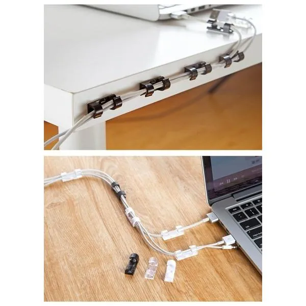 20-Pack: Self-adhesive Wire Organizer Line Cable Clip