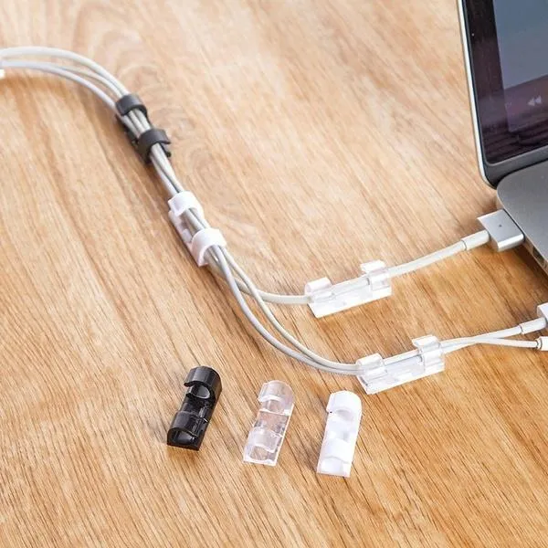 20-Pack: Self-adhesive Wire Organizer Line Cable Clip