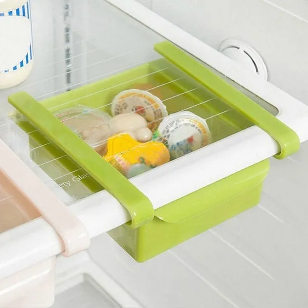 2480 Fridge Space Saver Organizer Slide Storage Racks Shelf (4 pcs)