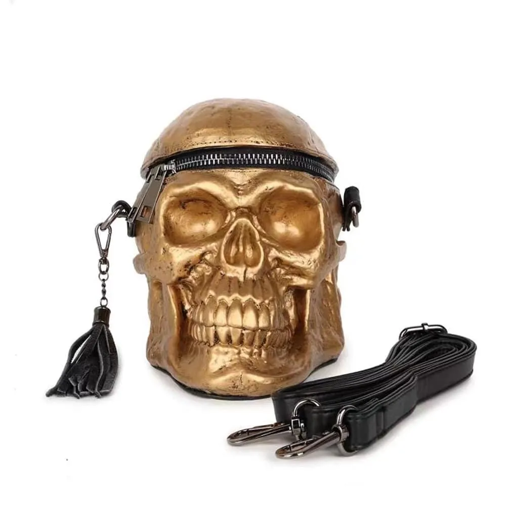 3D Skull Cross Body Bag Handle Mini Shoulder Handle Bag