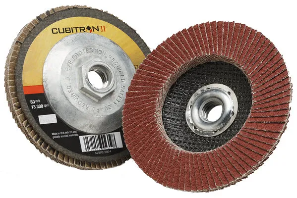 3M Cubitron II Flap Disc 967A 4 1/2" Type 27 Grade 60  with Hub 55603