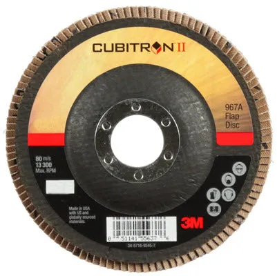 3M Cubitron II Giant Flap Disc 967A 4 1/2" Type 27 Grade 60  55636