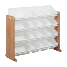 4-Tier Organizer with 16 Bins, Toy Storage