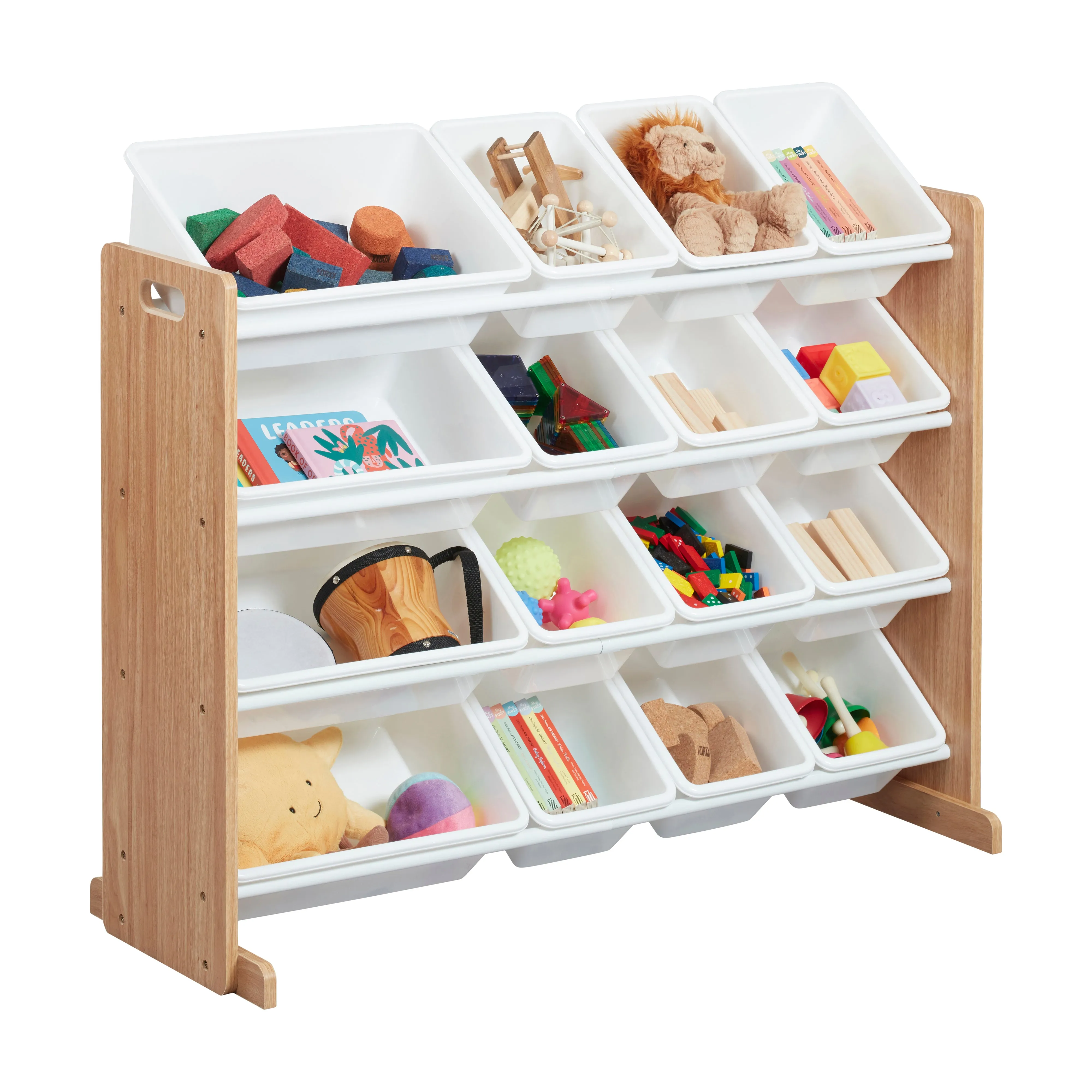 4-Tier Organizer with 16 Bins, Toy Storage