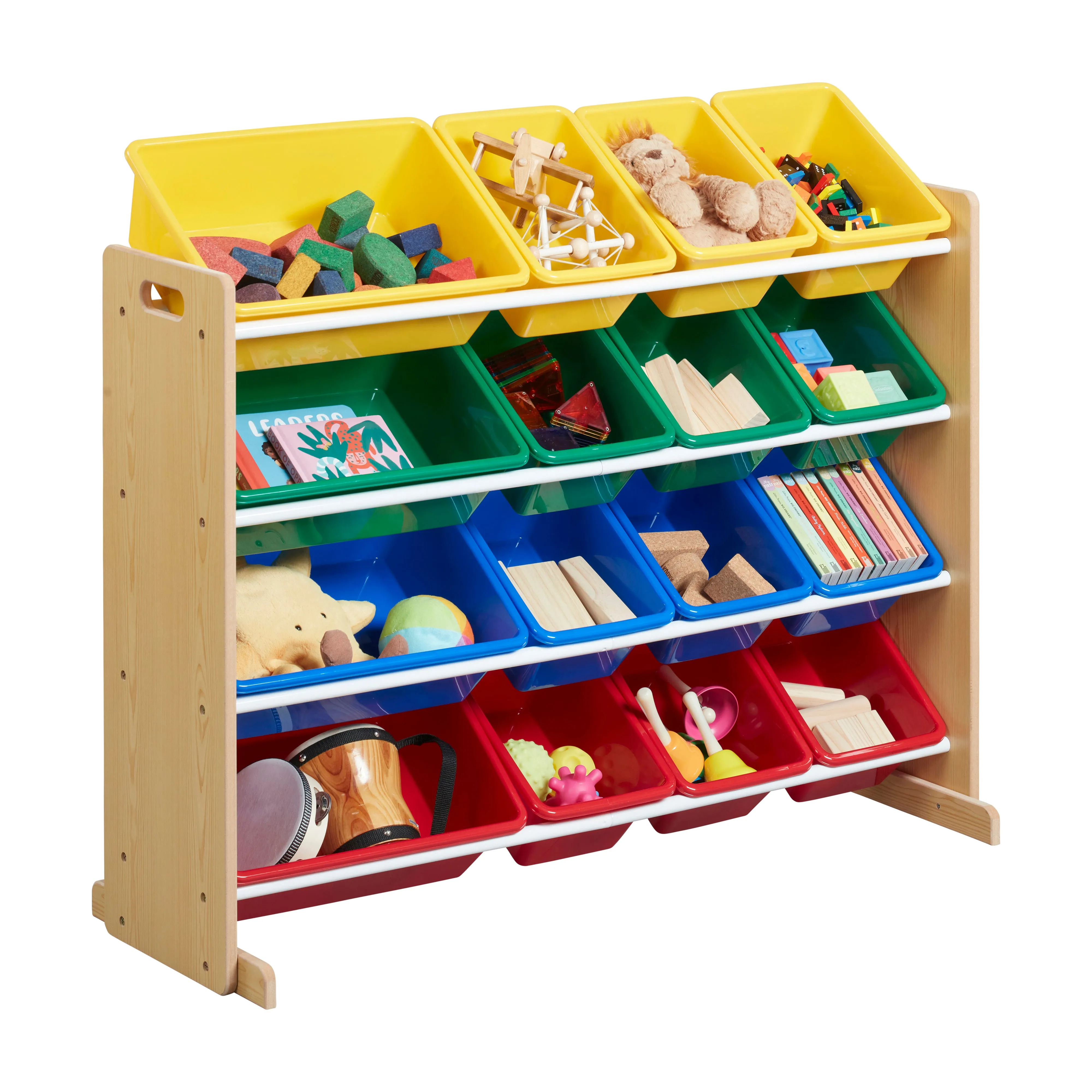 4-Tier Organizer with 16 Bins, Toy Storage