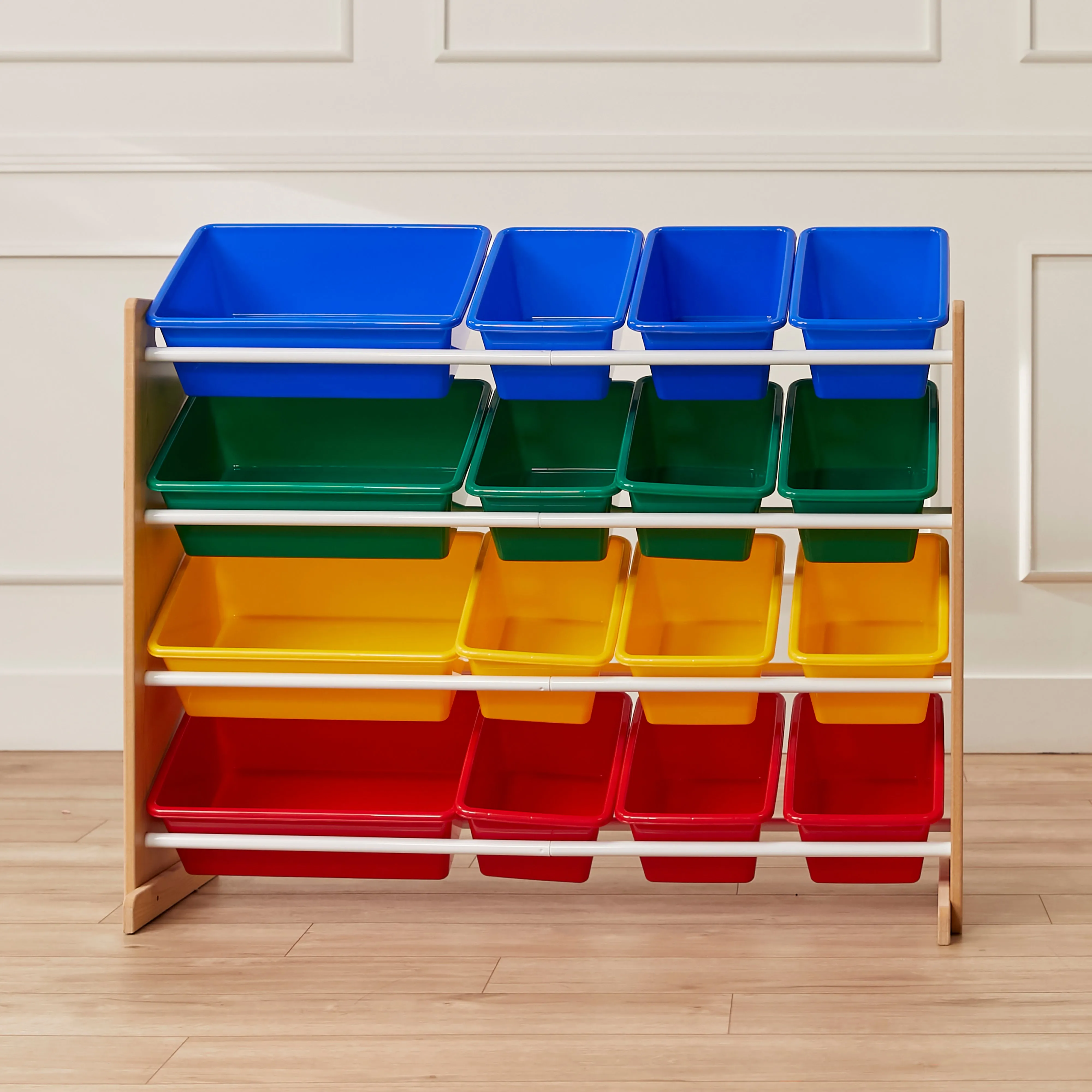 4-Tier Organizer with 16 Bins, Toy Storage