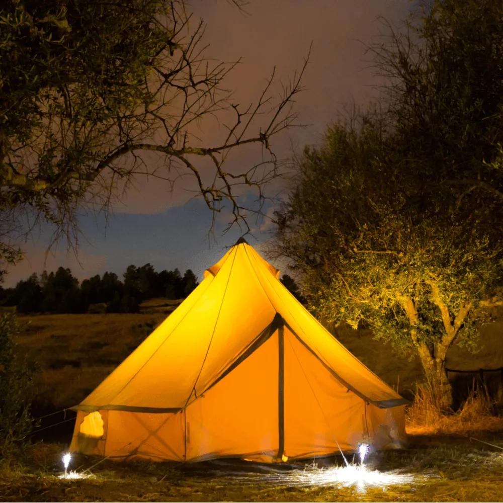 4m Bell Tent Fireproof With Stove Hole & Flap