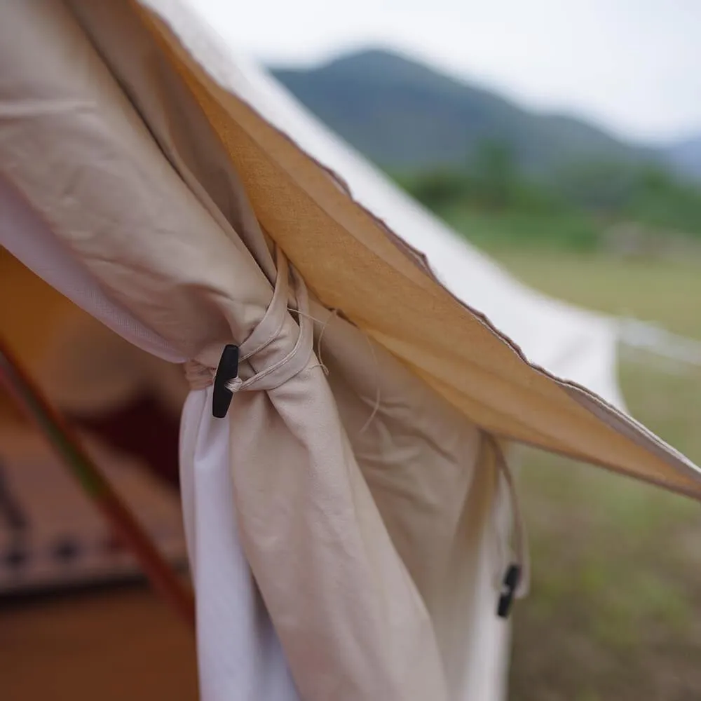 4m Bell Tent Fireproof With Stove Hole & Flap