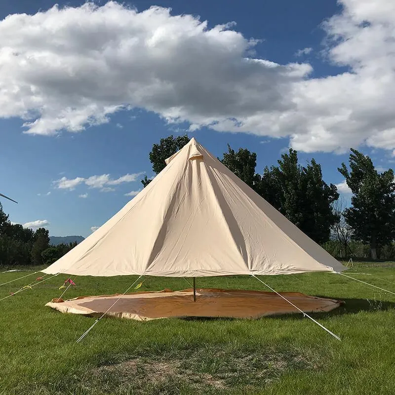 4m Bell Tent With Stove Hole & Flap