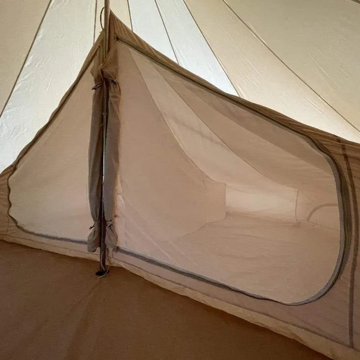 4m Bell Tent With Stove Hole & Flap