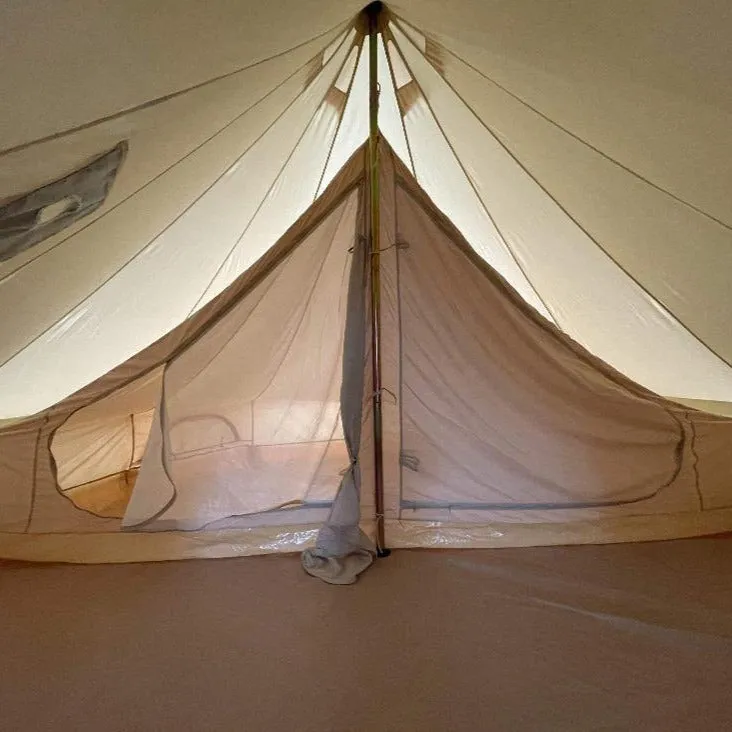 4m Bell Tent With Stove Hole & Flap