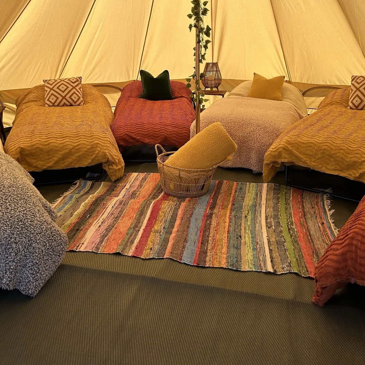 5m Bell Tent With Stove Hole & Flap