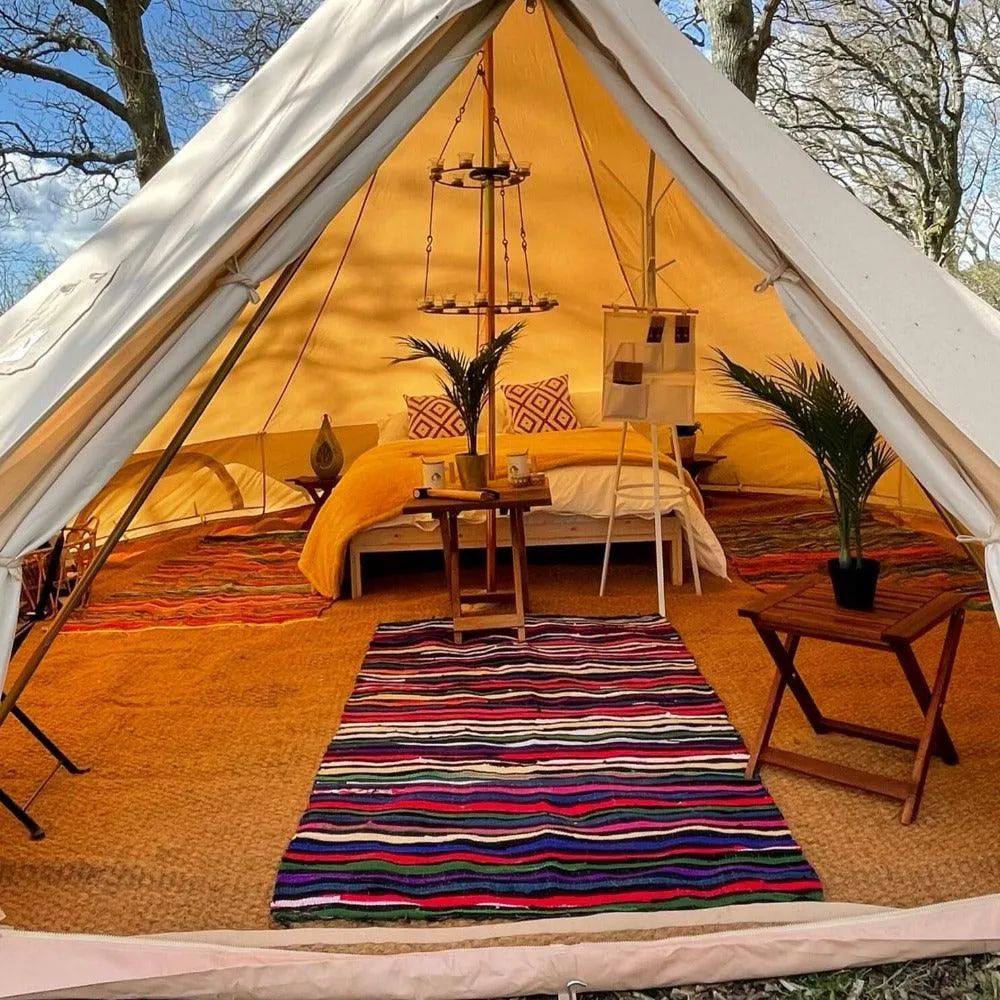 5m Bell Tent With Stove Hole & Flap