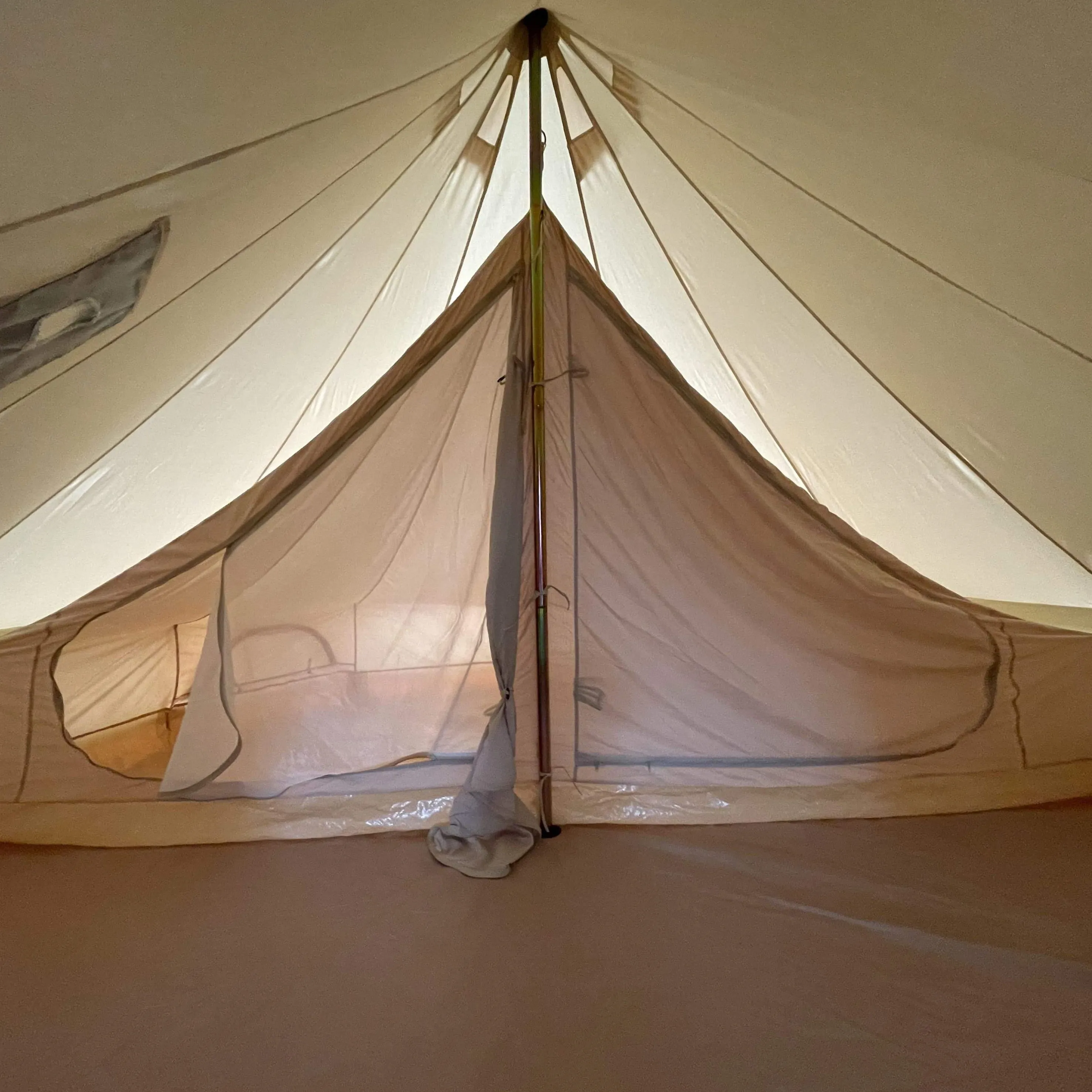 5m Bell Tent With Stove Hole & Flap