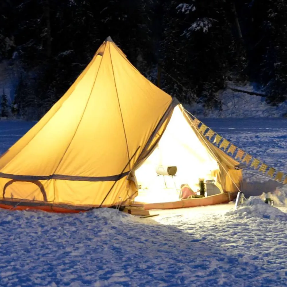 5m Bell Tent With Stove Hole & Flap