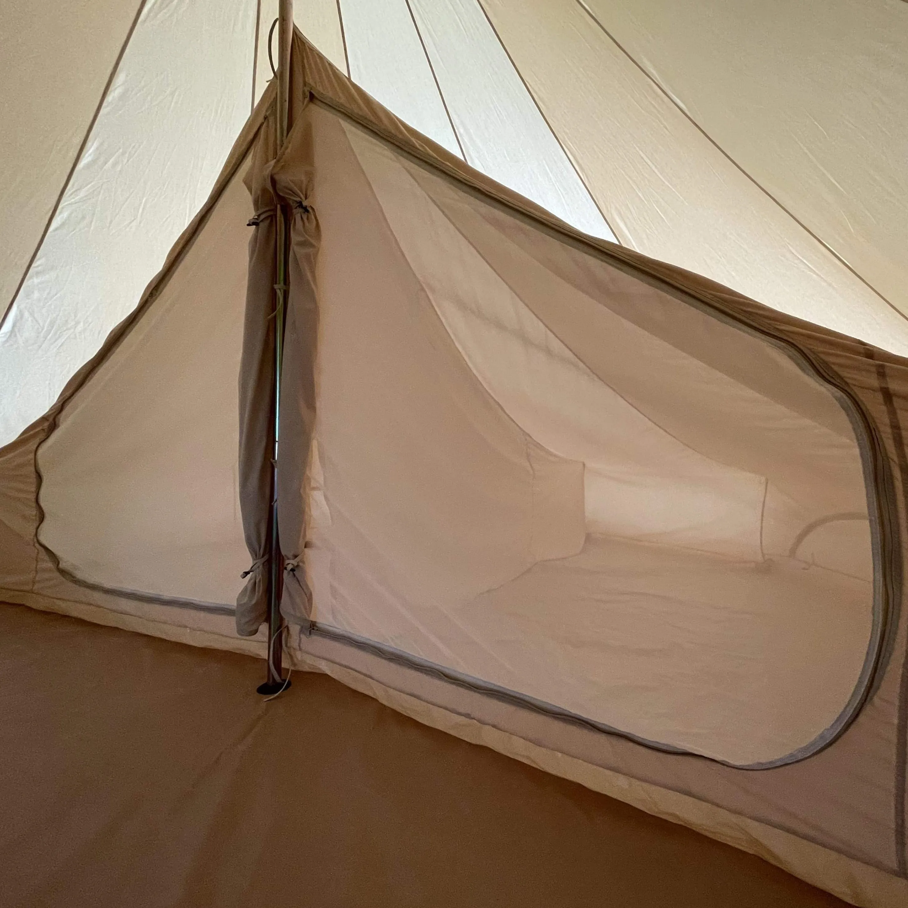 5m Bell Tent With Stove Hole & Flap