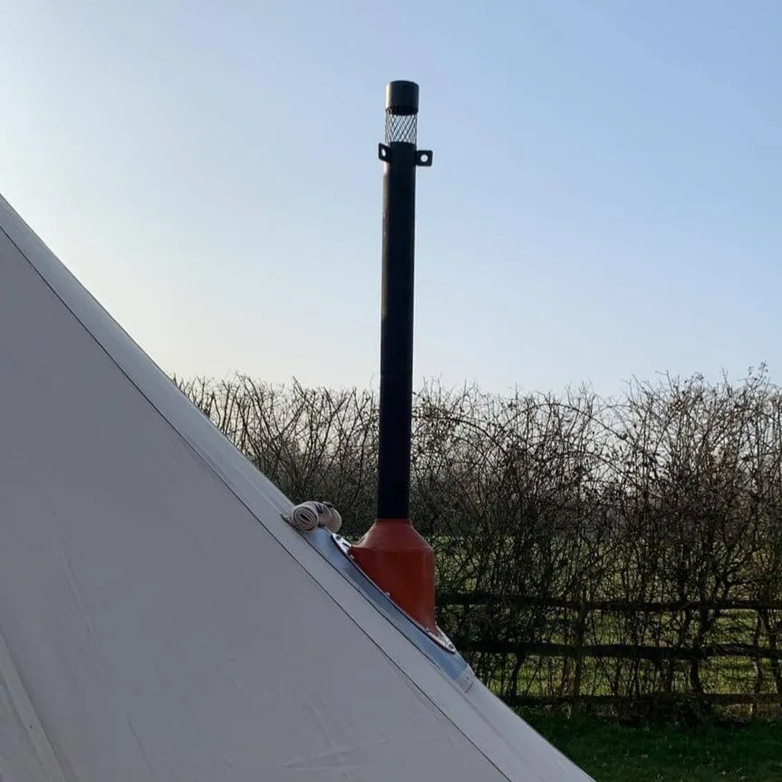 6m Bell Tent Fireproof With Stove Hole & Flap