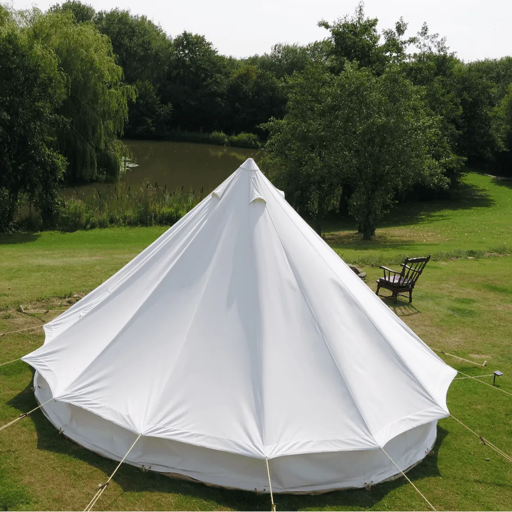 6m Bell Tent Fireproof With Stove Hole & Flap