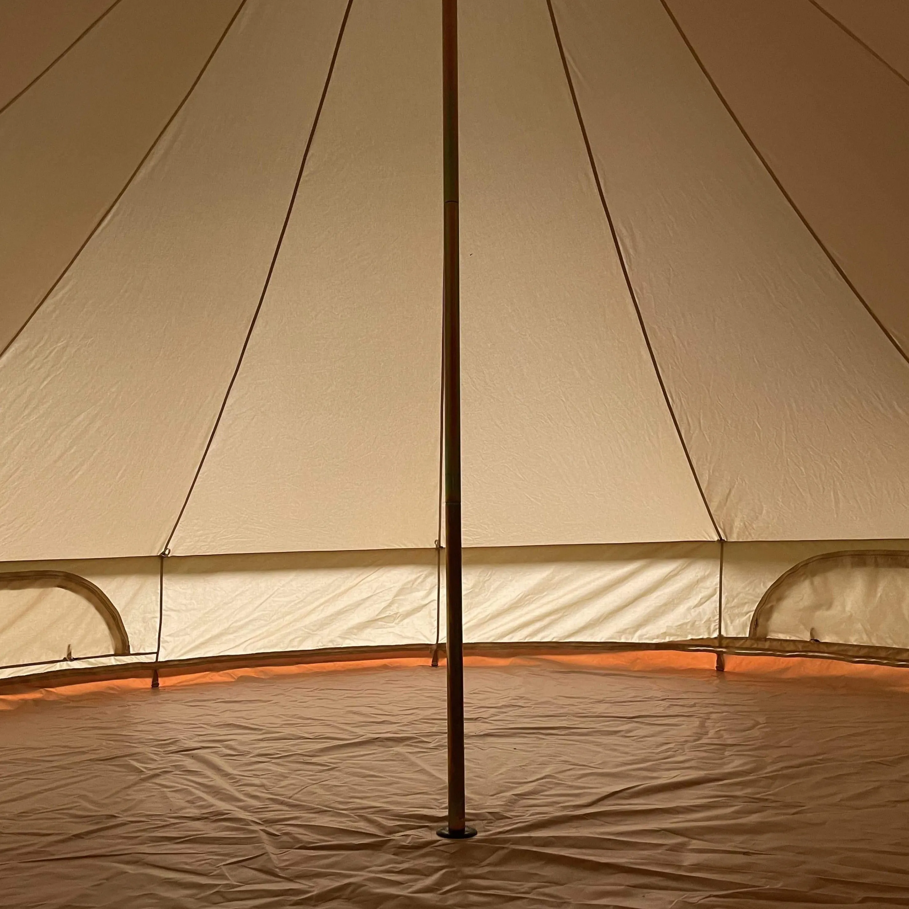 6m Bell Tent Fireproof With Stove Hole & Flap