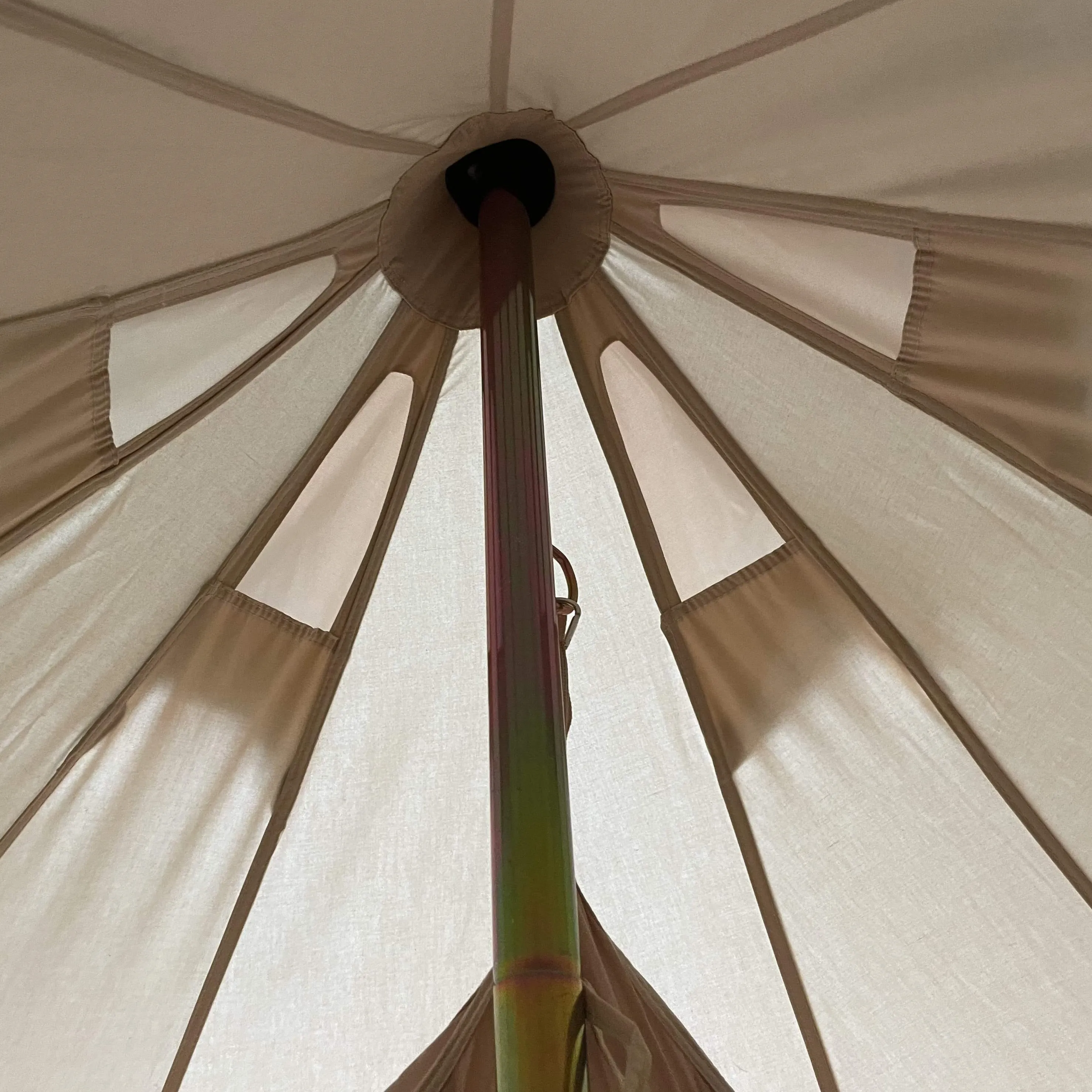 6m Bell Tent Fireproof With Stove Hole & Flap