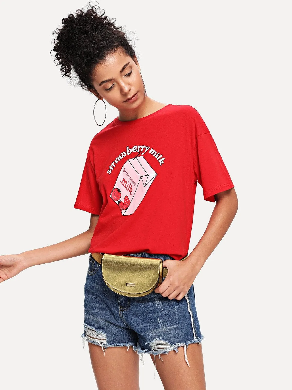 90s Gold funny pack waist bag