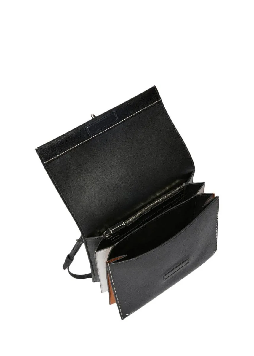 Accordion Flap Bag - Black