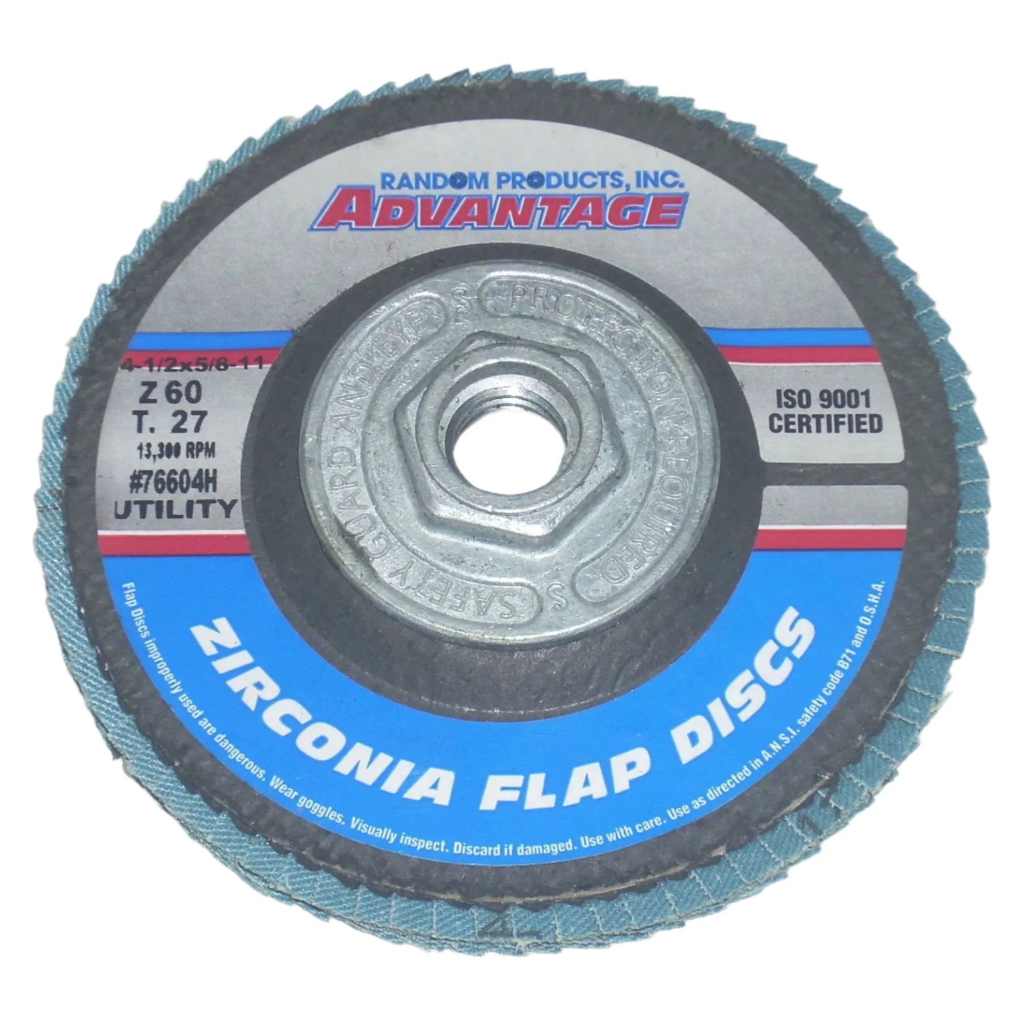 Advantage 4 1/2 x 5/8-11 Zirconia Flap Wheel 60 Grit Each