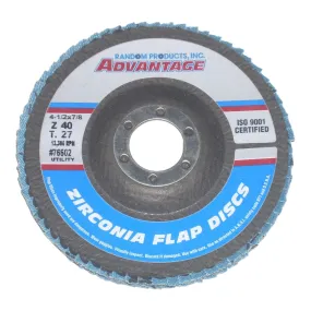 Advantage 4 1/2 x 7/8 Zirconia Flap Wheel 40 Grit Each