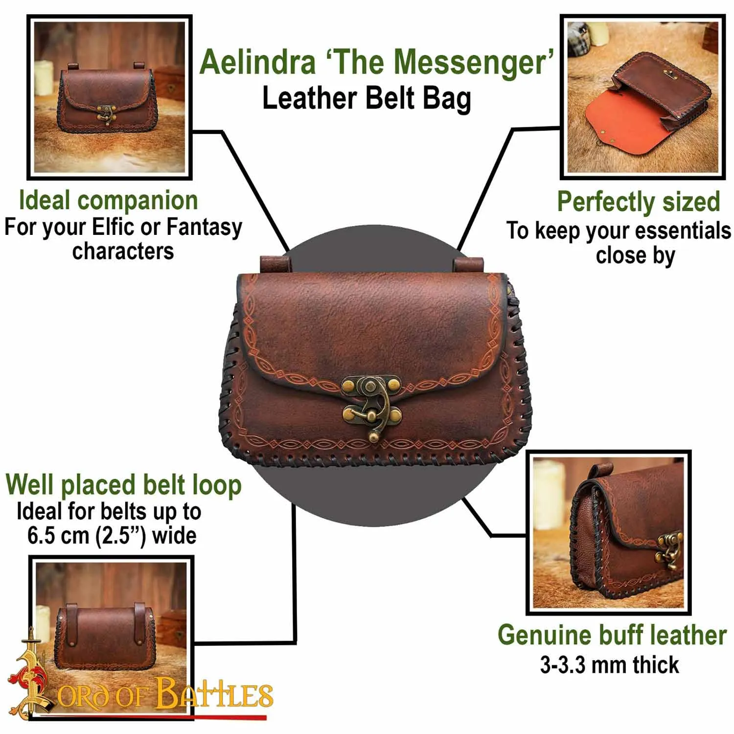 Aelindra Leather Belt Bag