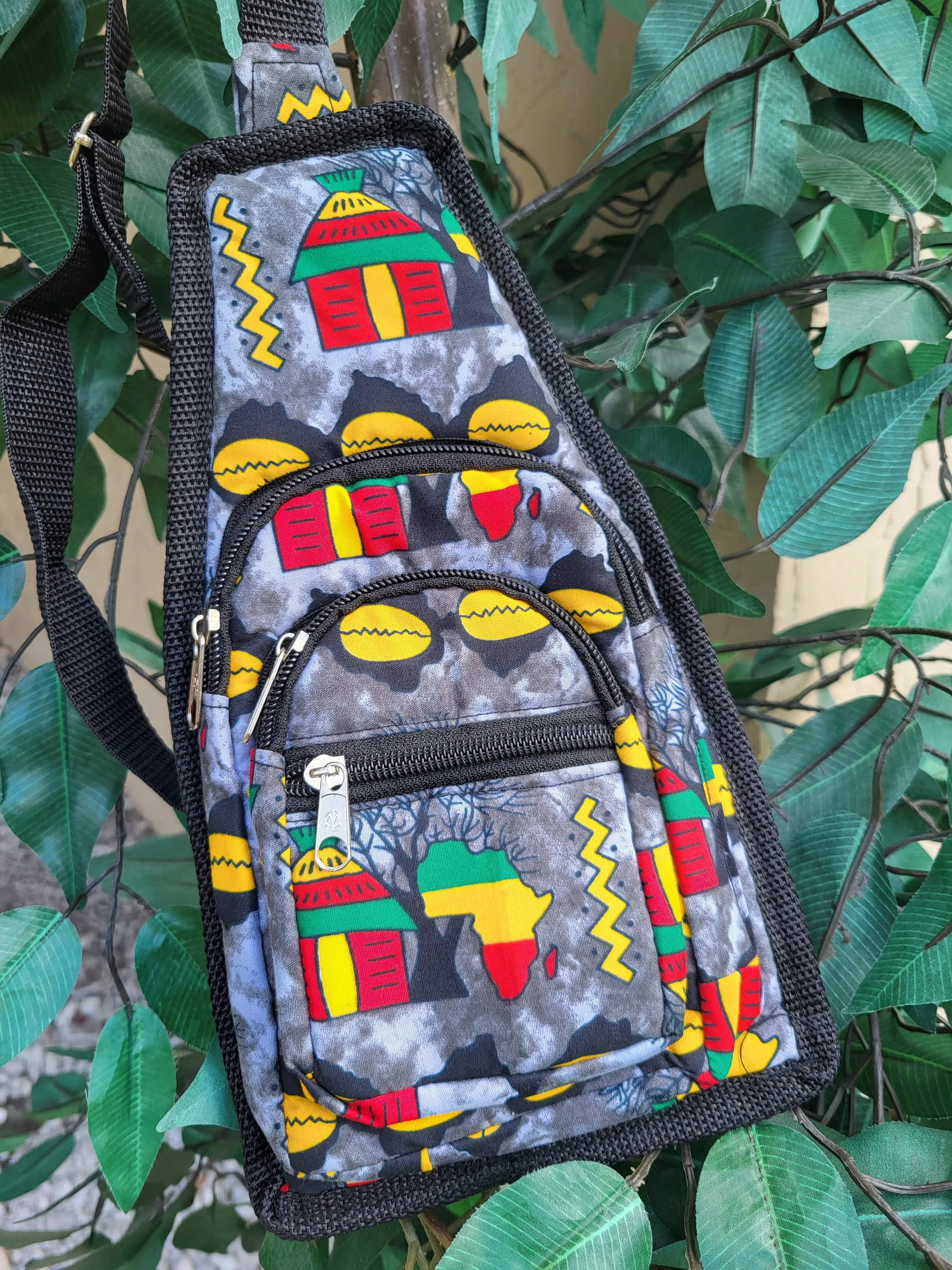 African Print Crossbody Fanny Packs