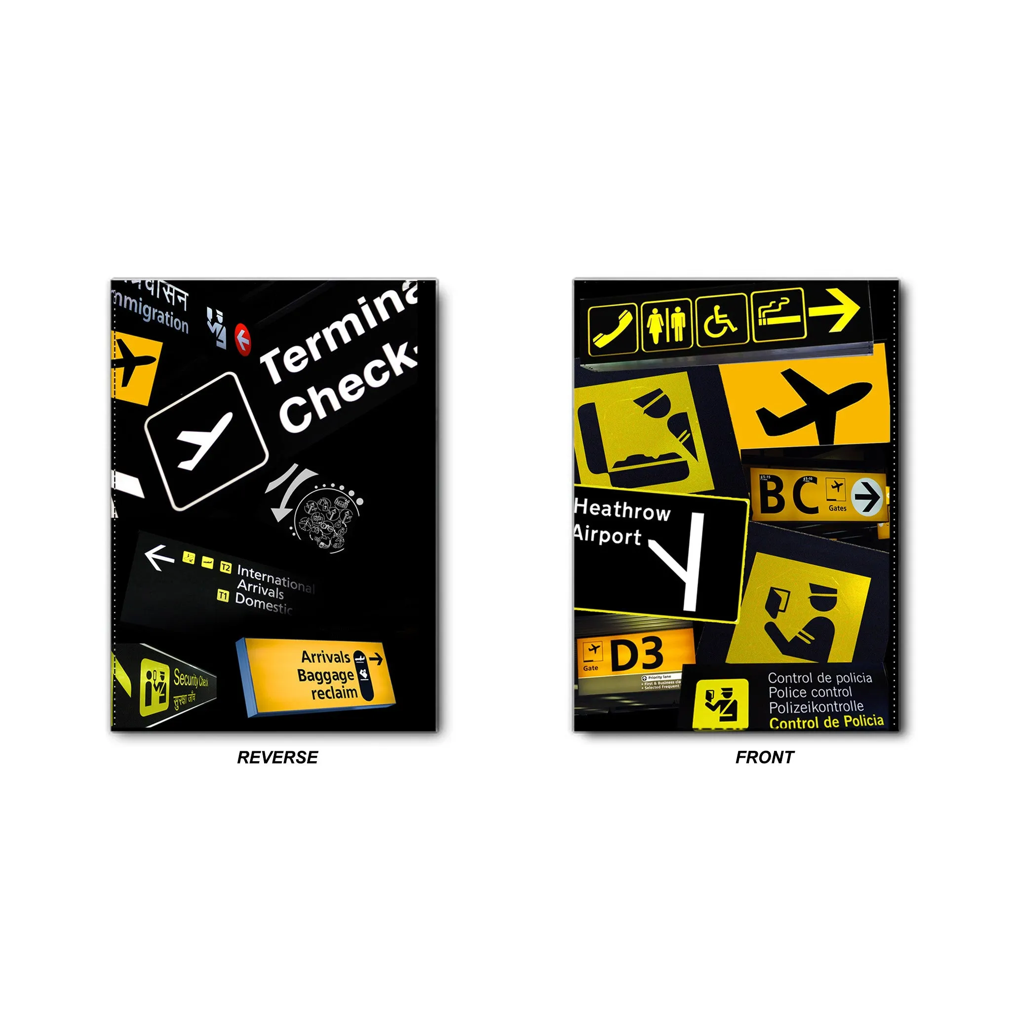 Airport Signage Passport Cover