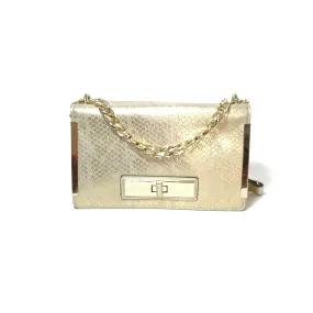 ALDO Gold Snakeskin Faux Leather Shoulder Bag | Gently Used |