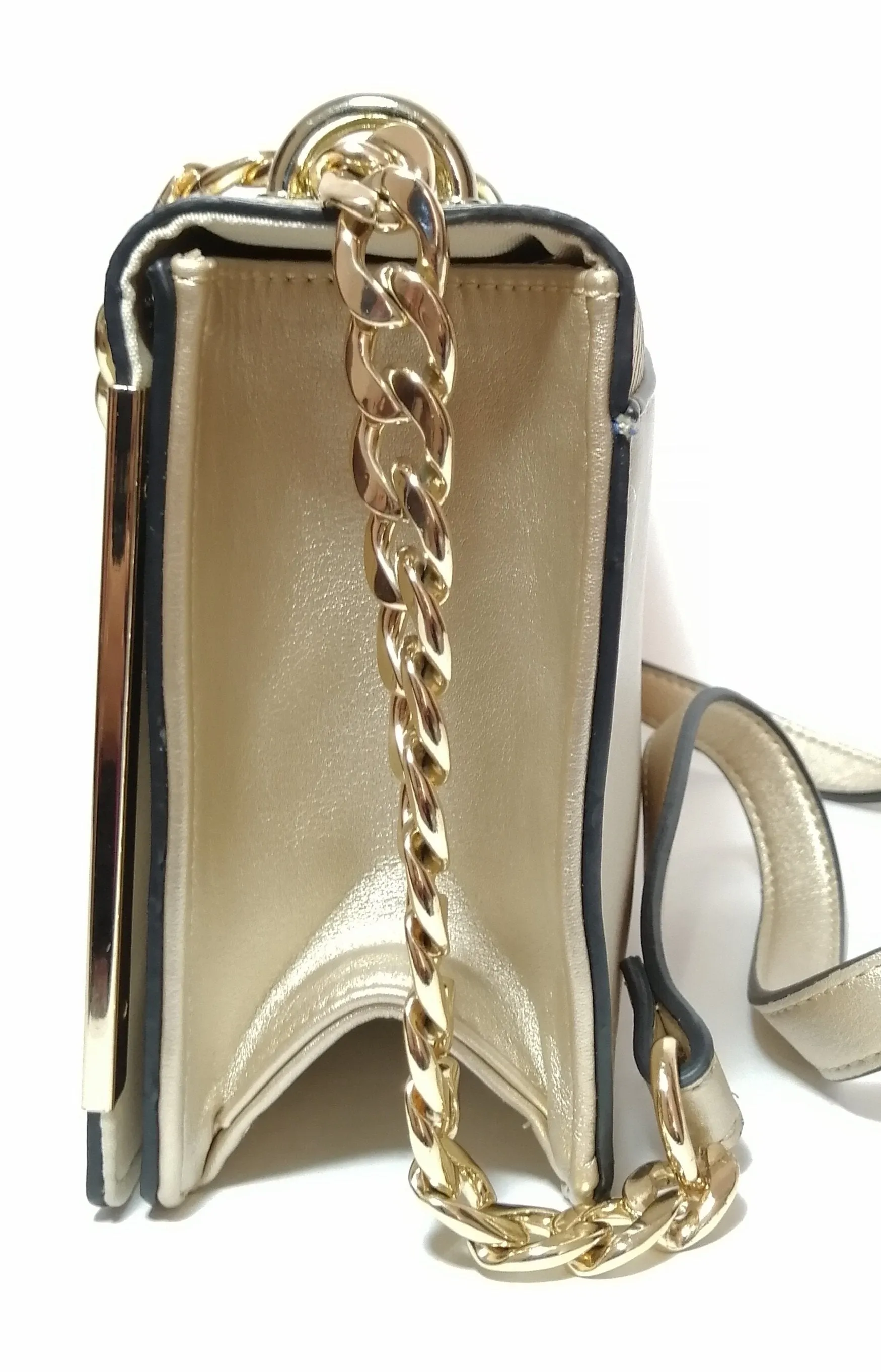 ALDO Gold Snakeskin Faux Leather Shoulder Bag | Gently Used |