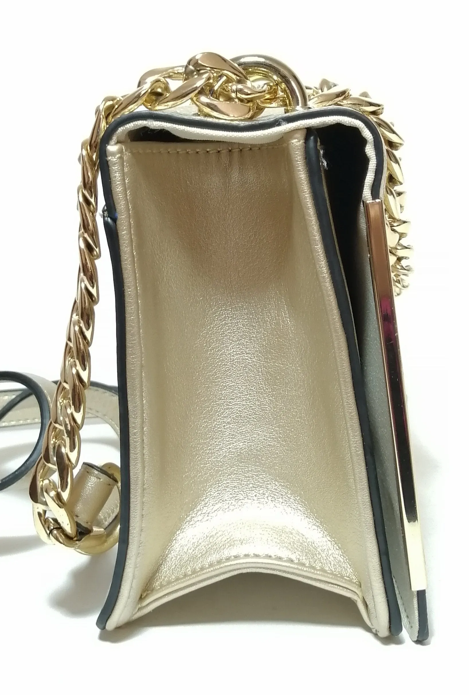 ALDO Gold Snakeskin Faux Leather Shoulder Bag | Gently Used |