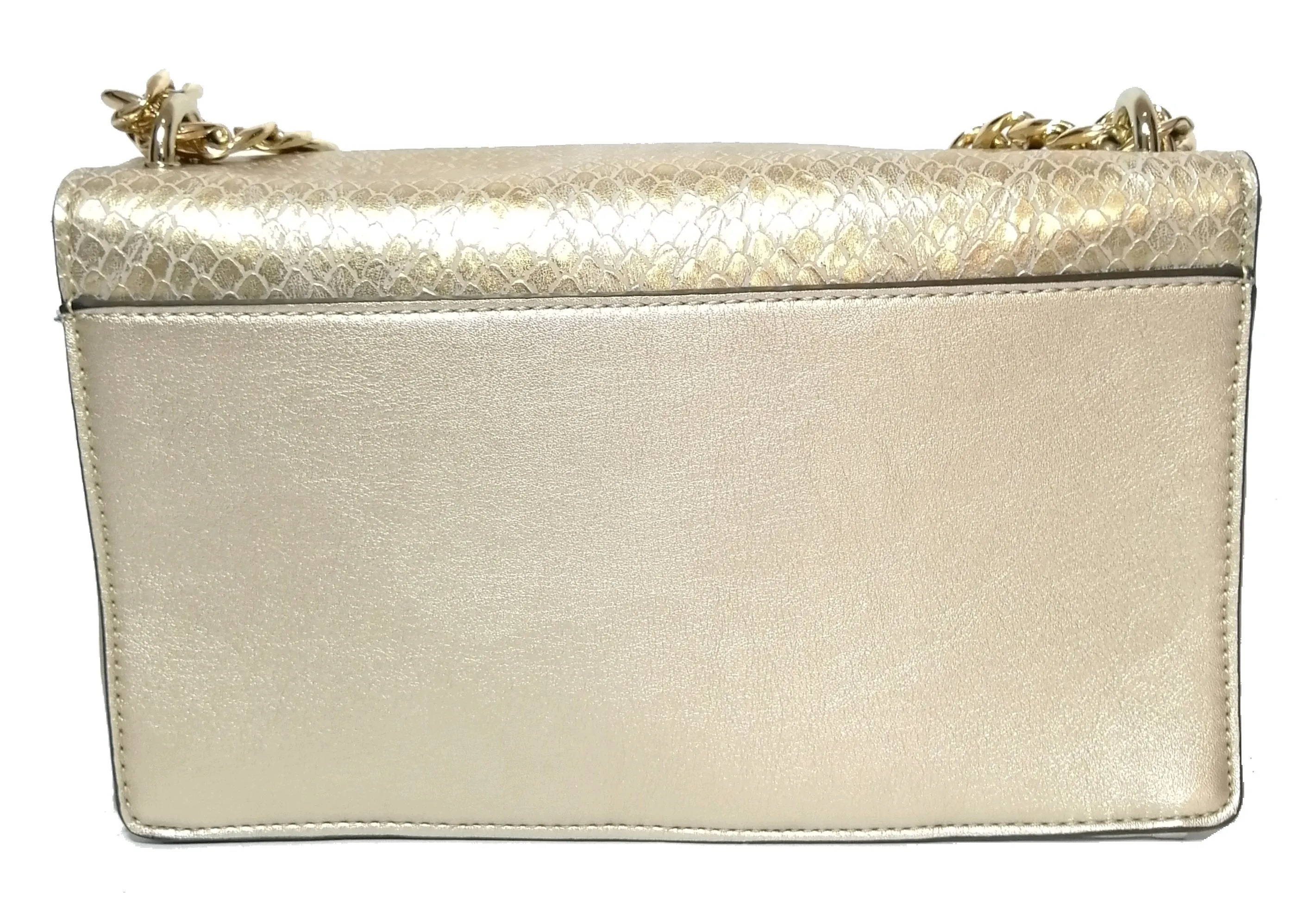 ALDO Gold Snakeskin Faux Leather Shoulder Bag | Gently Used |