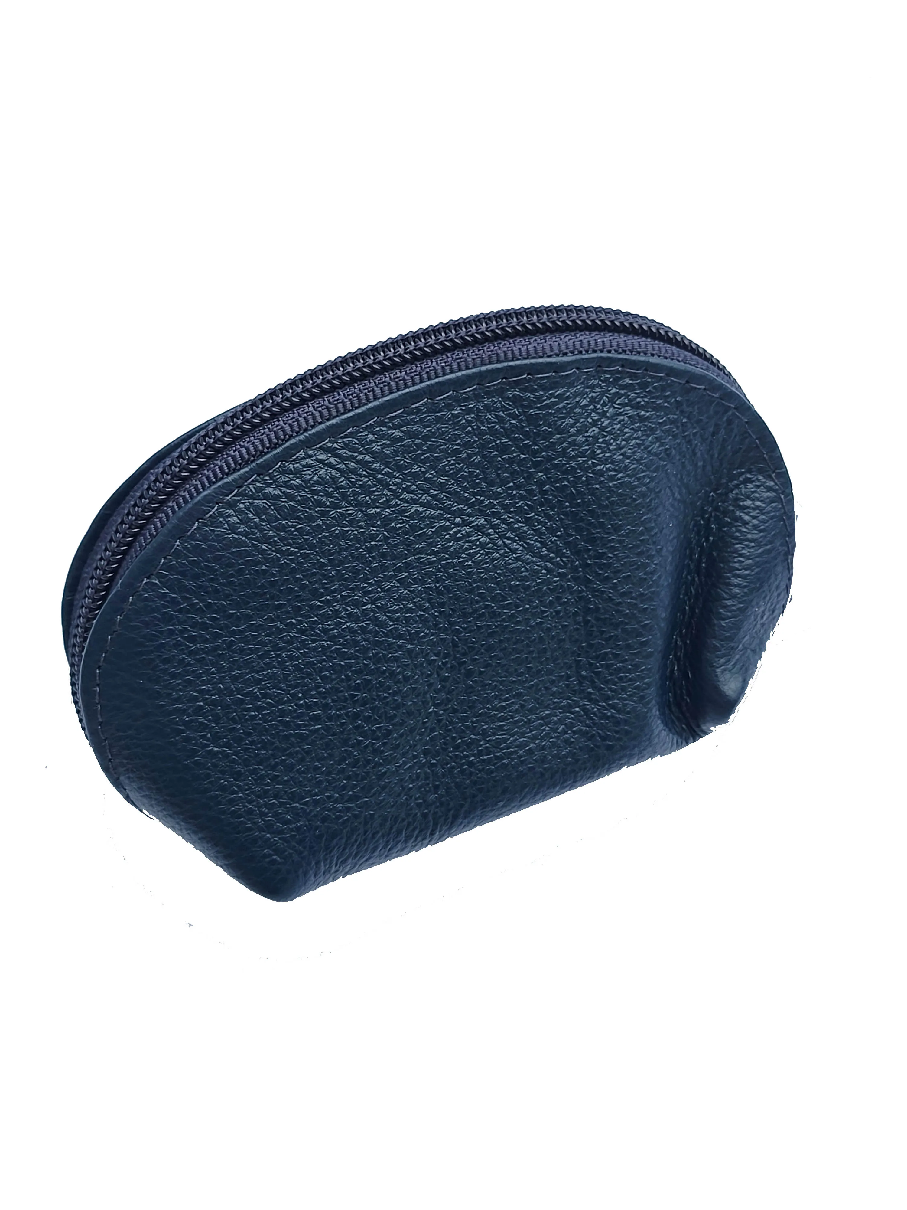 Alice Premium Milled Leather Half Moon Coin Purse