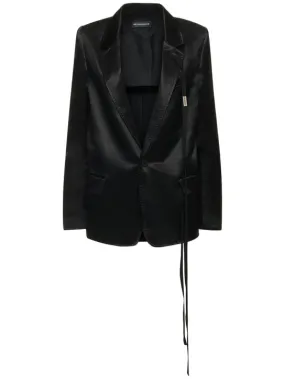 Ann Demeulemeester   Renske single breast satin jacket 