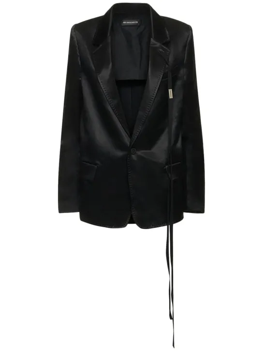 Ann Demeulemeester   Renske single breast satin jacket 