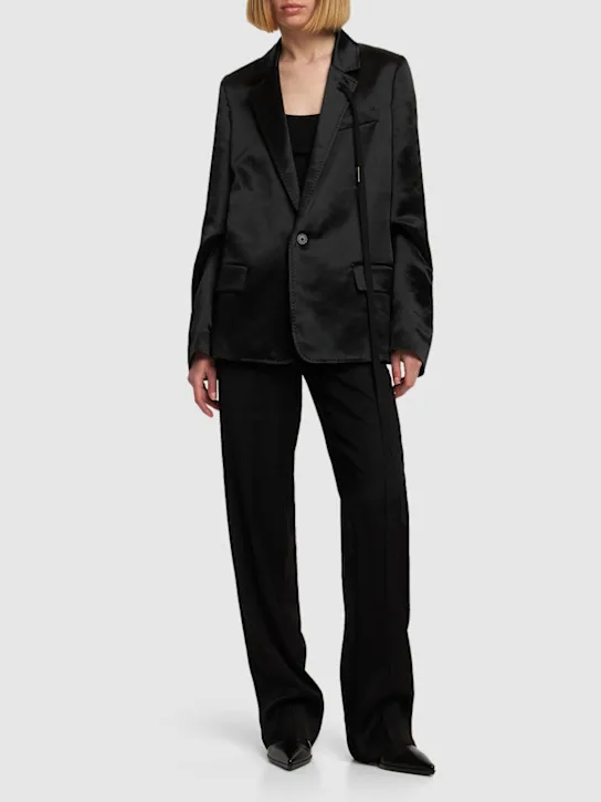 Ann Demeulemeester   Renske single breast satin jacket 