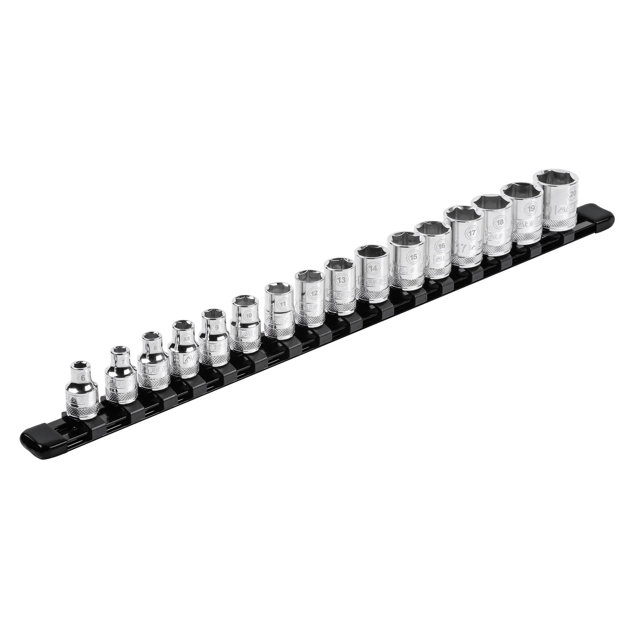 ARES 70085 - 3/8" Black Aluminum Socket Rail