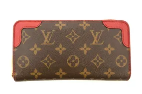 Authentic Louis Vuitton Cerise Monogram Retiro Zippy Long Wallet