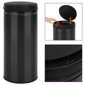 Automatic Trash Container 80L Black Carbon Steel