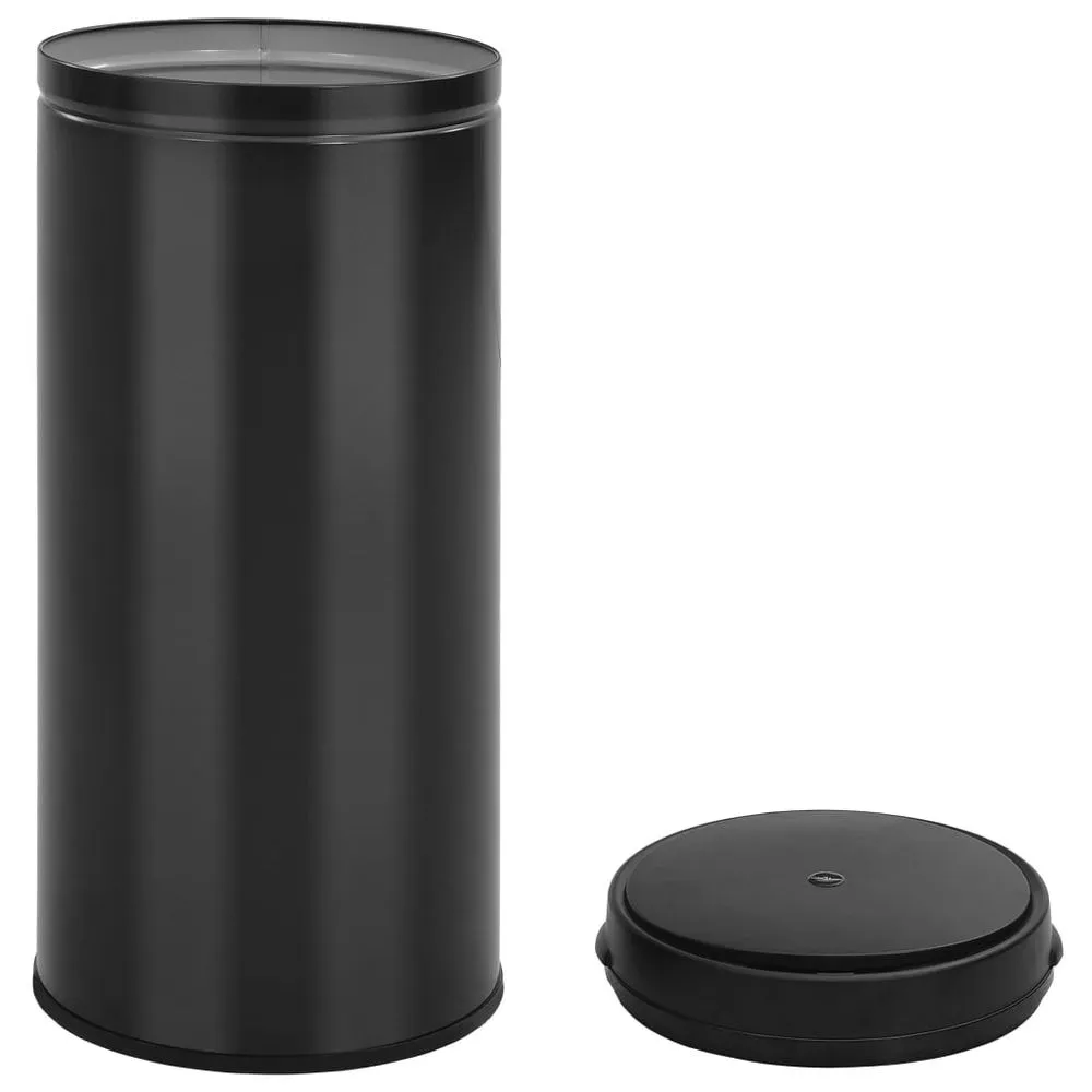 Automatic Trash Container 80L Black Carbon Steel