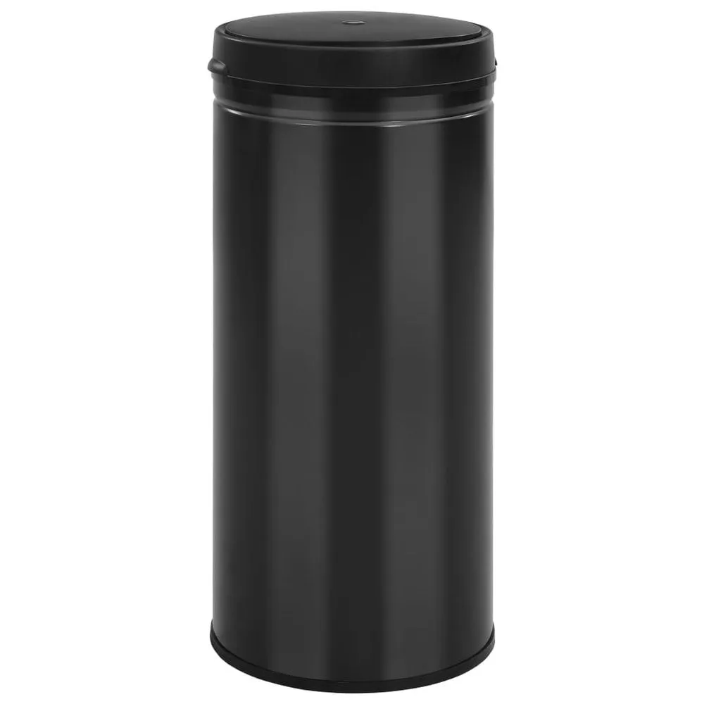 Automatic Trash Container 80L Black Carbon Steel