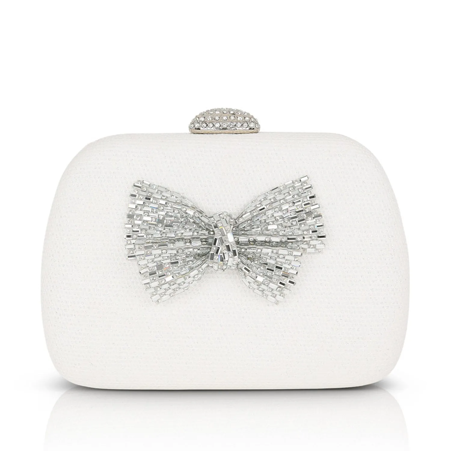 Badgley Mischka Women's Ellie Jacquard Miniaudiere in White