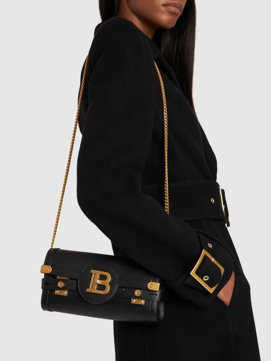 Balmain   Bbuzz 23 leather pouch with chain 